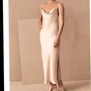 BHLDN Cali Satin Charmeuse Midi Dress Sz 4